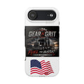 Gear N Grit Truck Driver Tough Phone Case — "Fuel the Hustle" with American Flag