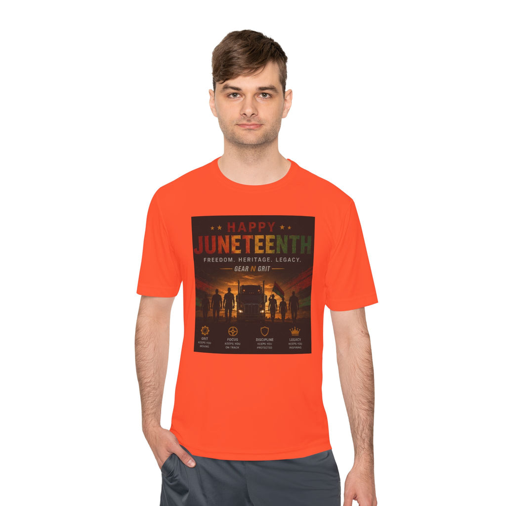 Gear & Grit Long Haul Performance Tee — Unisex Moisture-Wicking Trucker Shirt