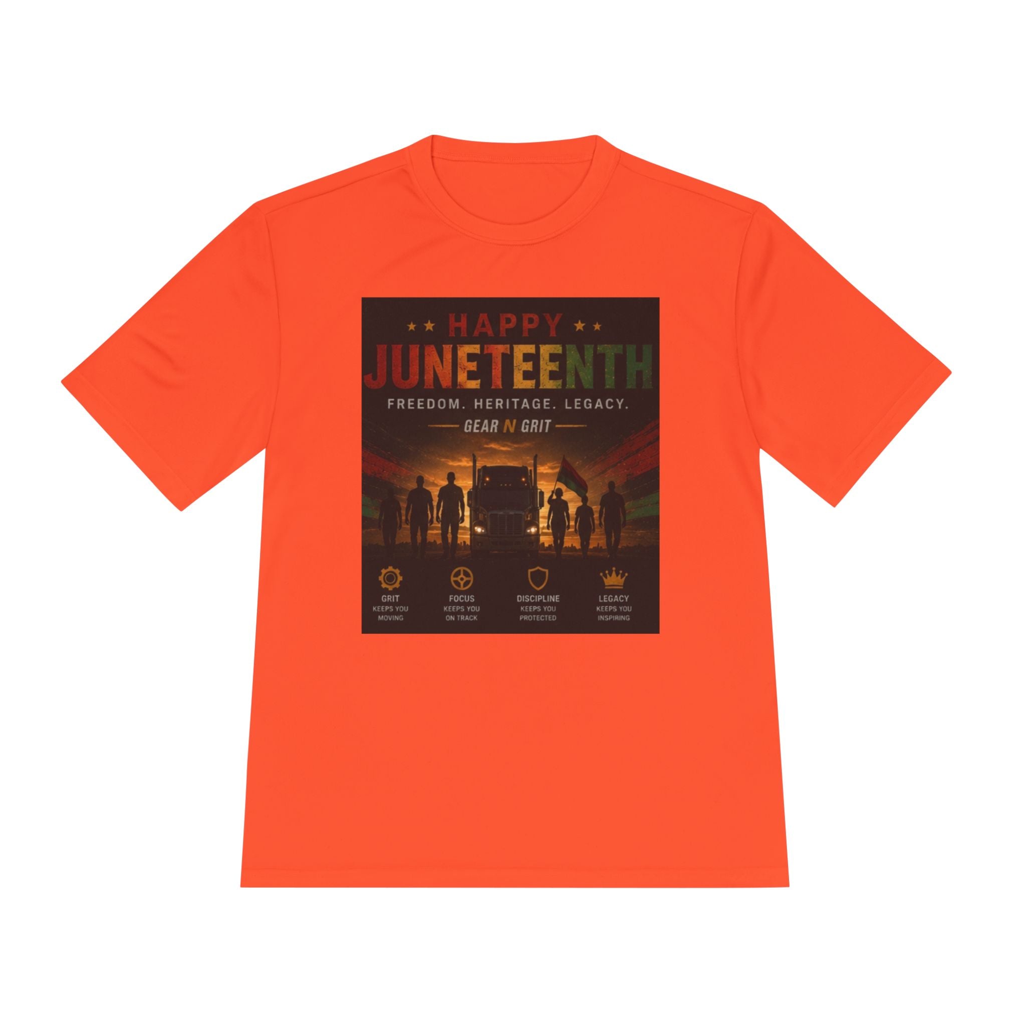 Gear & Grit Long Haul Performance Tee — Unisex Moisture-Wicking Trucker Shirt
