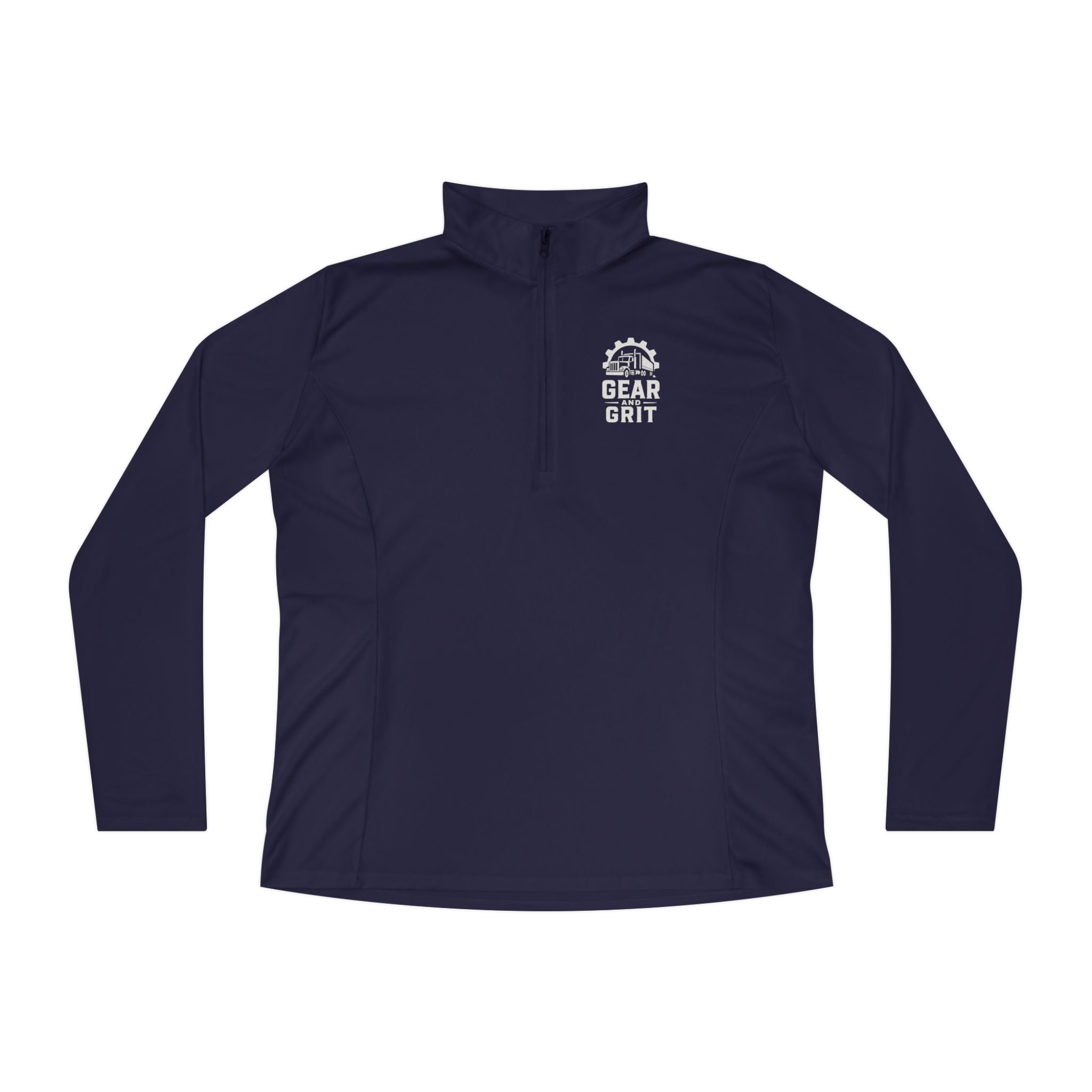 Truck-Hers Quarter-Zip Pullover – 'We Don't Follow Roads' Women's Trucking Graphic