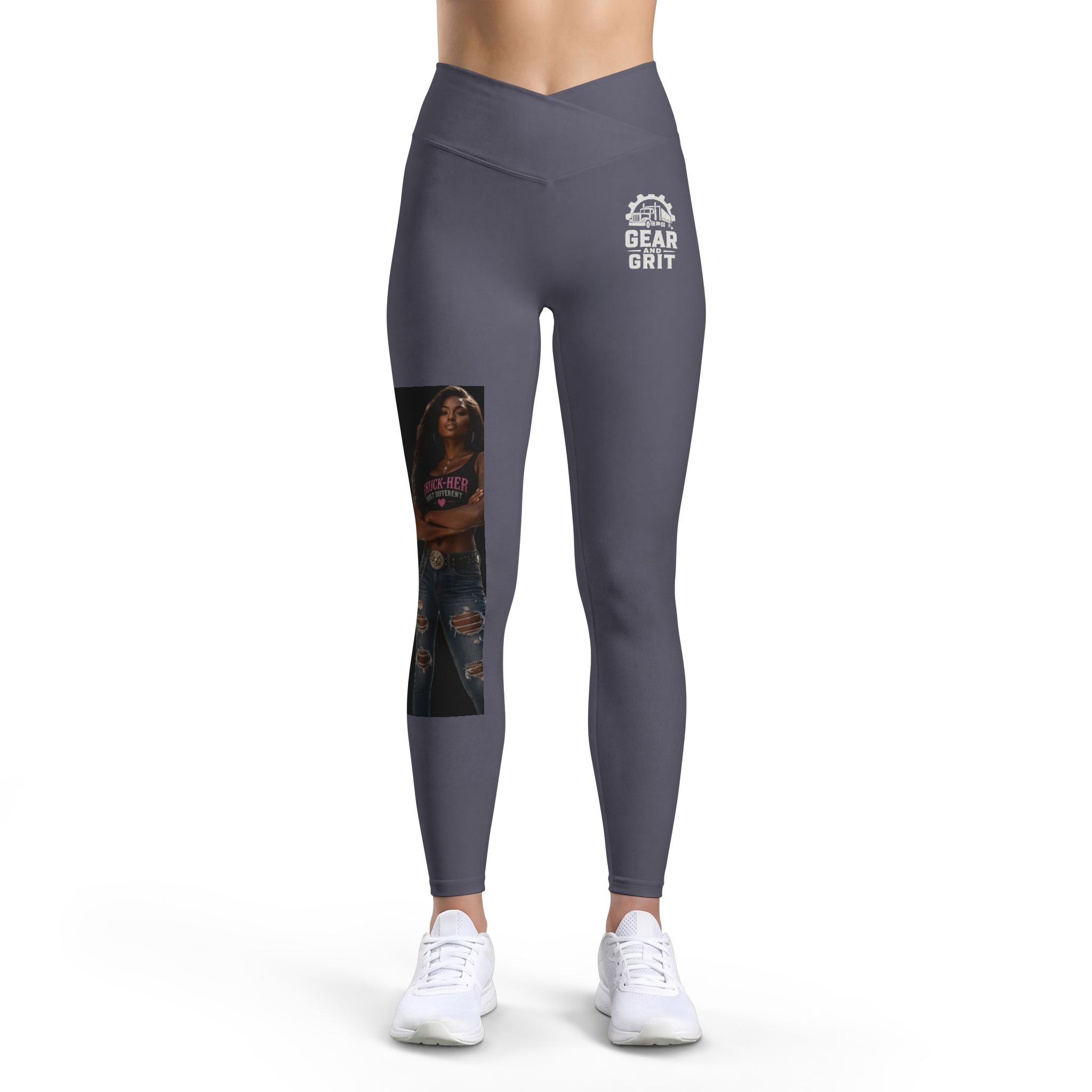Stay Gold High-Waist Yoga Leggings — Women's Luxe Graphic Leggings