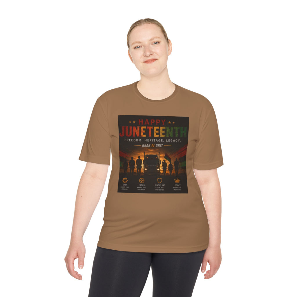 Gear & Grit Long Haul Performance Tee — Unisex Moisture-Wicking Trucker Shirt