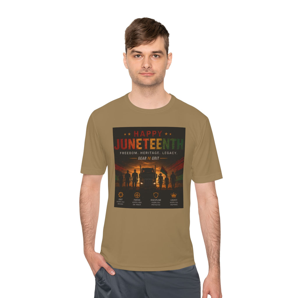 Gear & Grit Long Haul Performance Tee — Unisex Moisture-Wicking Trucker Shirt
