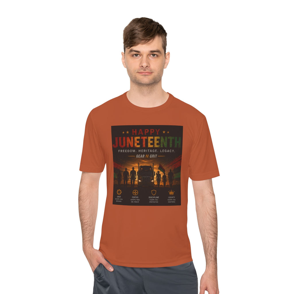 Gear & Grit Long Haul Performance Tee — Unisex Moisture-Wicking Trucker Shirt