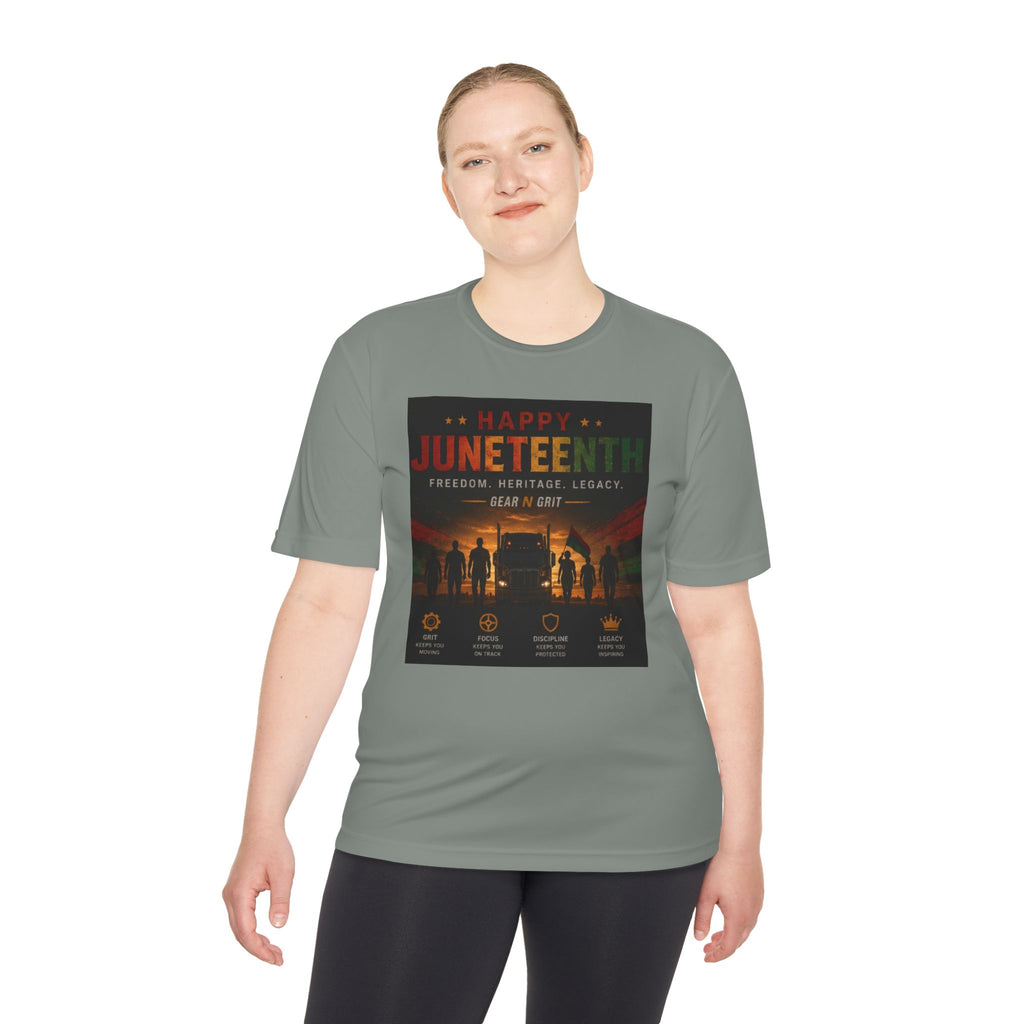 Gear & Grit Long Haul Performance Tee — Unisex Moisture-Wicking Trucker Shirt
