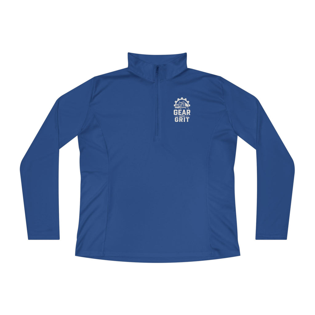 Truck-Hers Quarter-Zip Pullover – 'We Don't Follow Roads' Women's Trucking Graphic