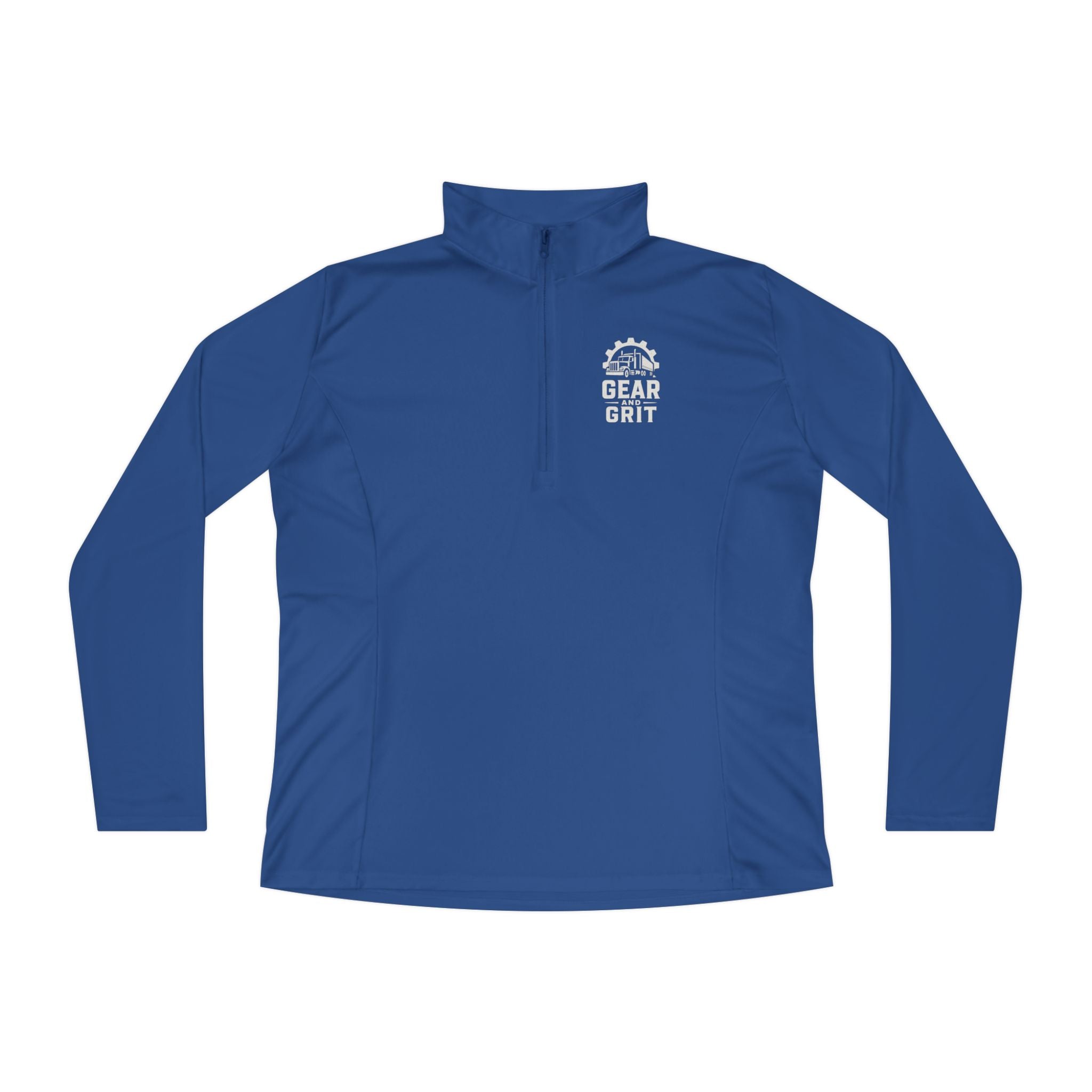 Truck-Hers Quarter-Zip Pullover – 'We Don't Follow Roads' Women's Trucking Graphic