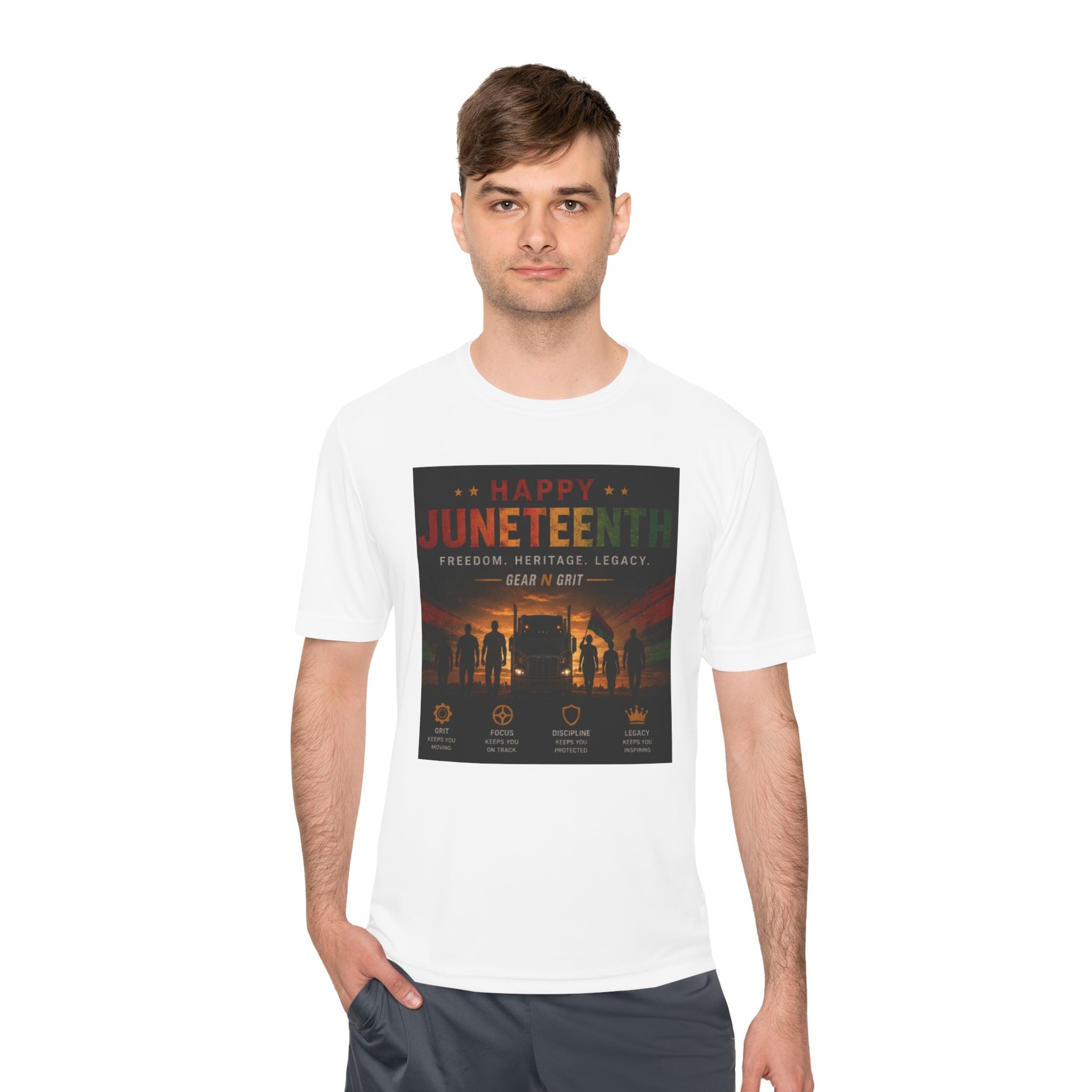 Gear & Grit Long Haul Performance Tee — Unisex Moisture-Wicking Trucker Shirt