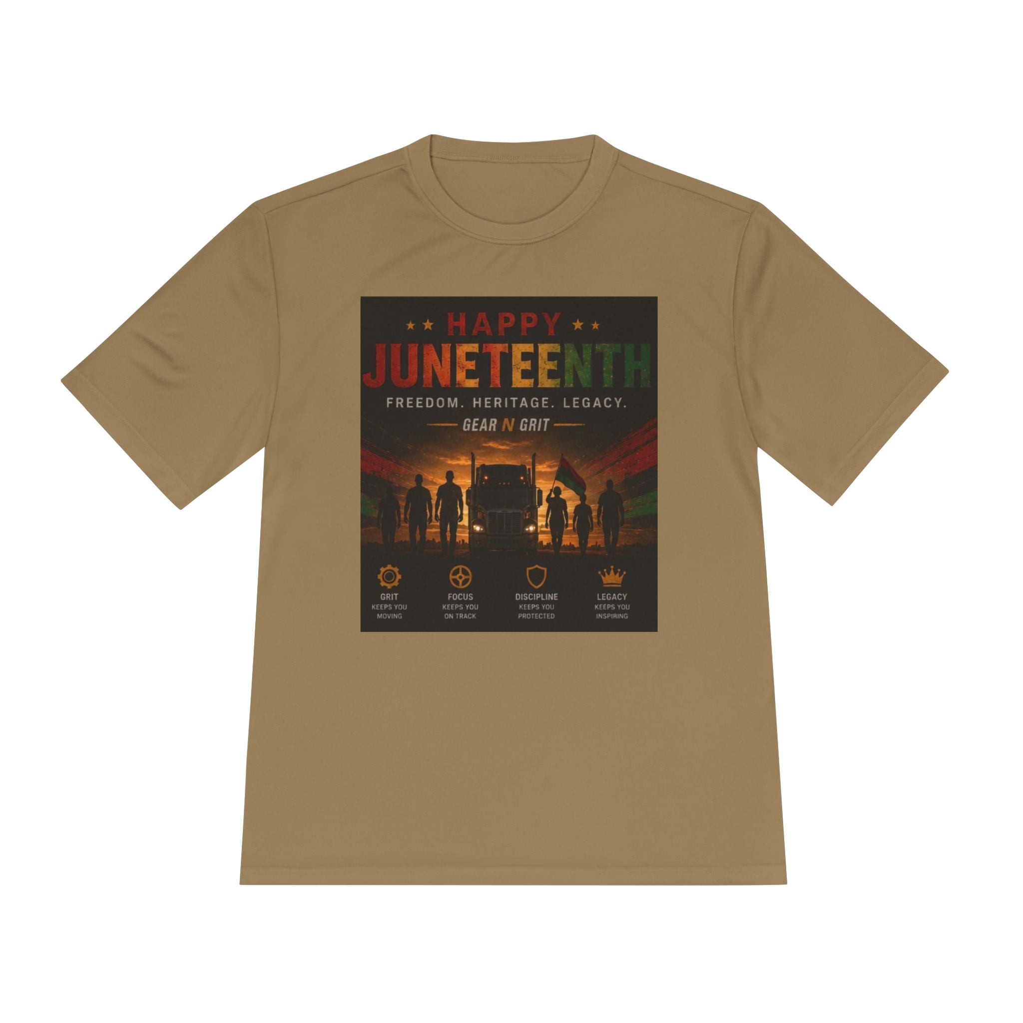 Gear & Grit Long Haul Performance Tee — Unisex Moisture-Wicking Trucker Shirt