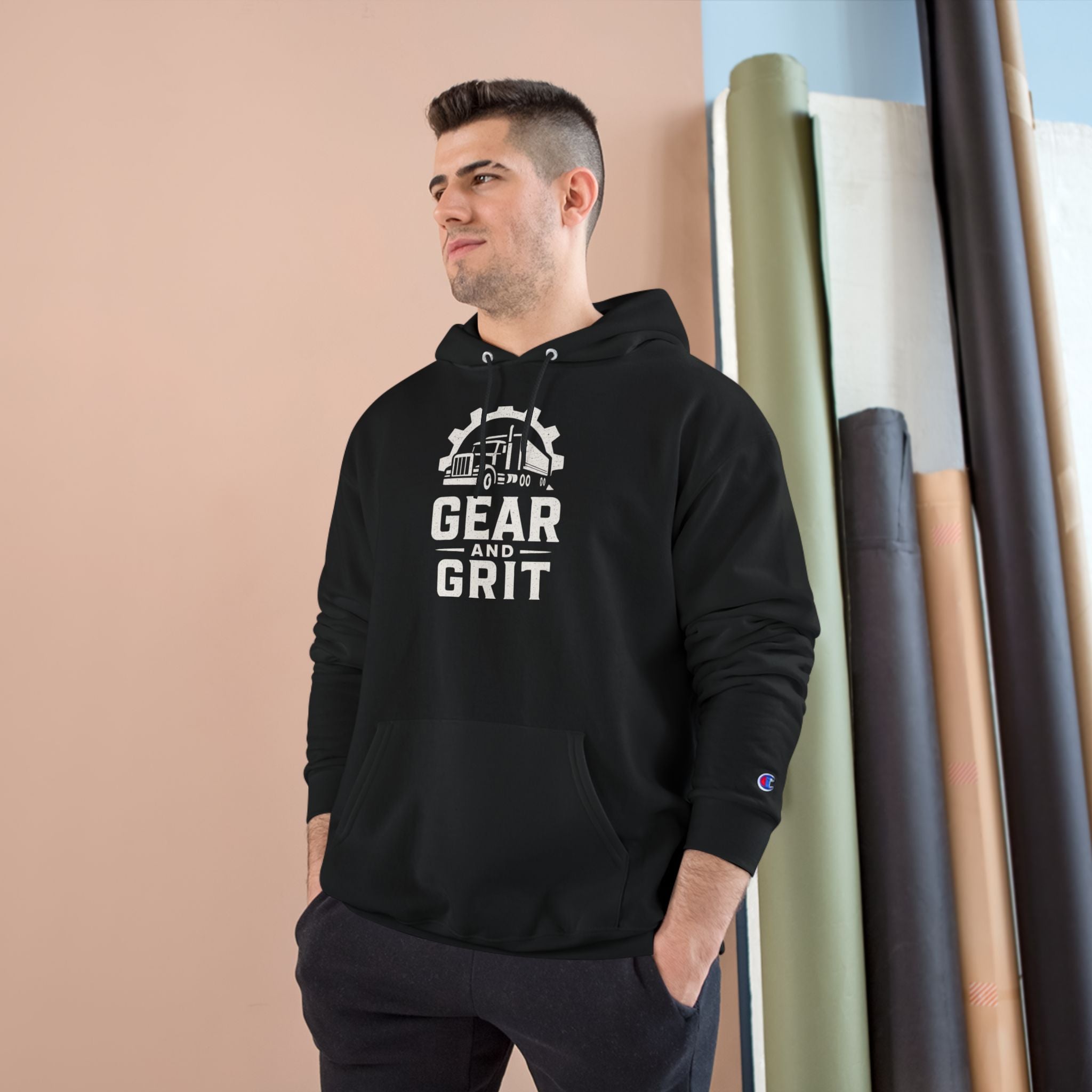 Steel Nerves with a Diesel Heart Hoodie — Champion Hoodie