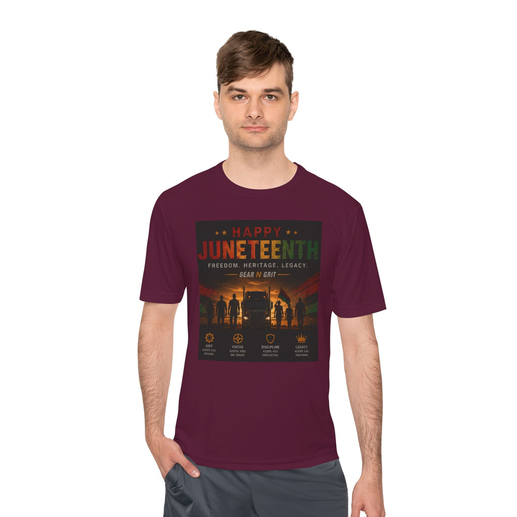 Gear & Grit Long Haul Performance Tee — Unisex Moisture-Wicking Trucker Shirt
