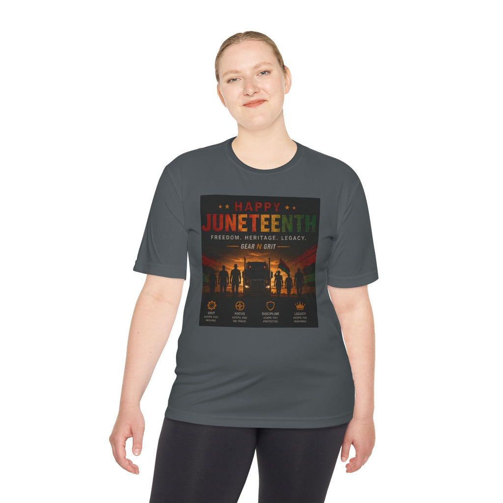 Gear & Grit Long Haul Performance Tee — Unisex Moisture-Wicking Trucker Shirt