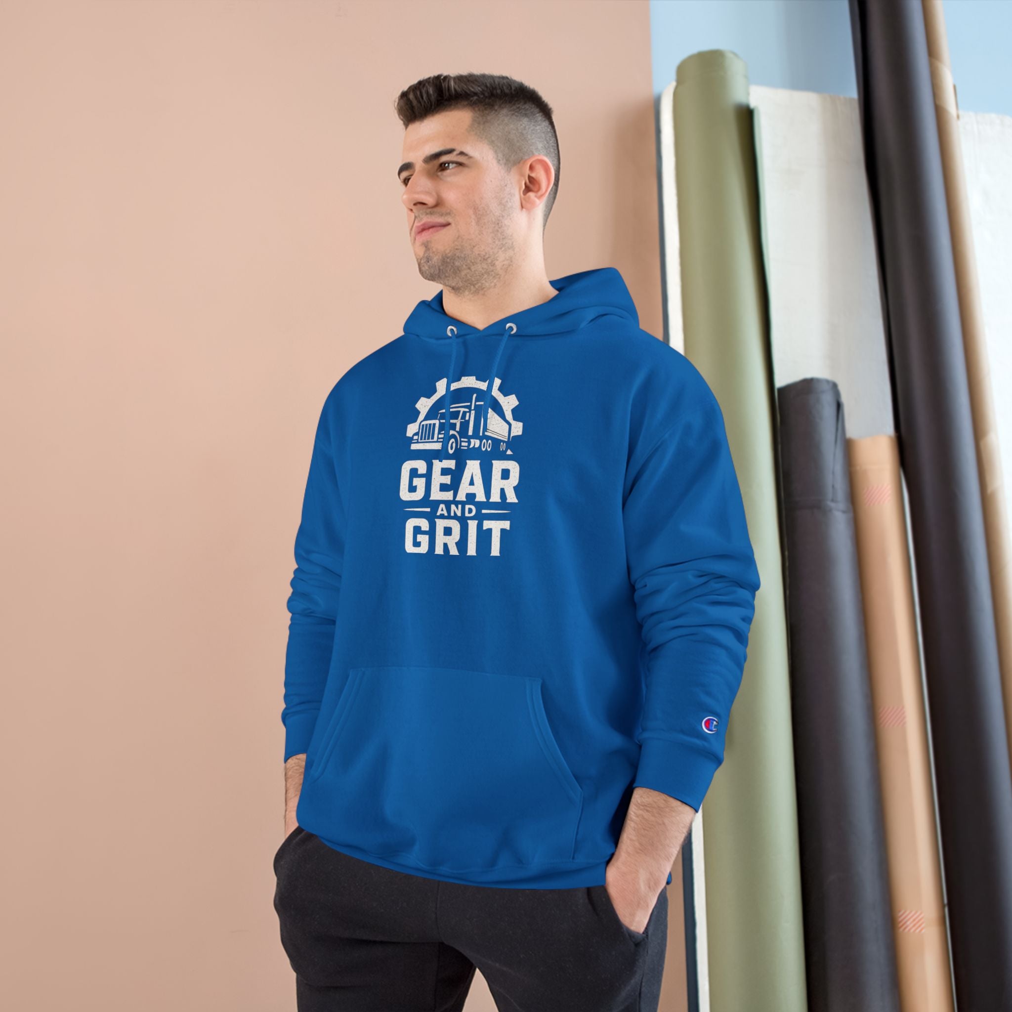 Steel Nerves with a Diesel Heart Hoodie — Champion Hoodie