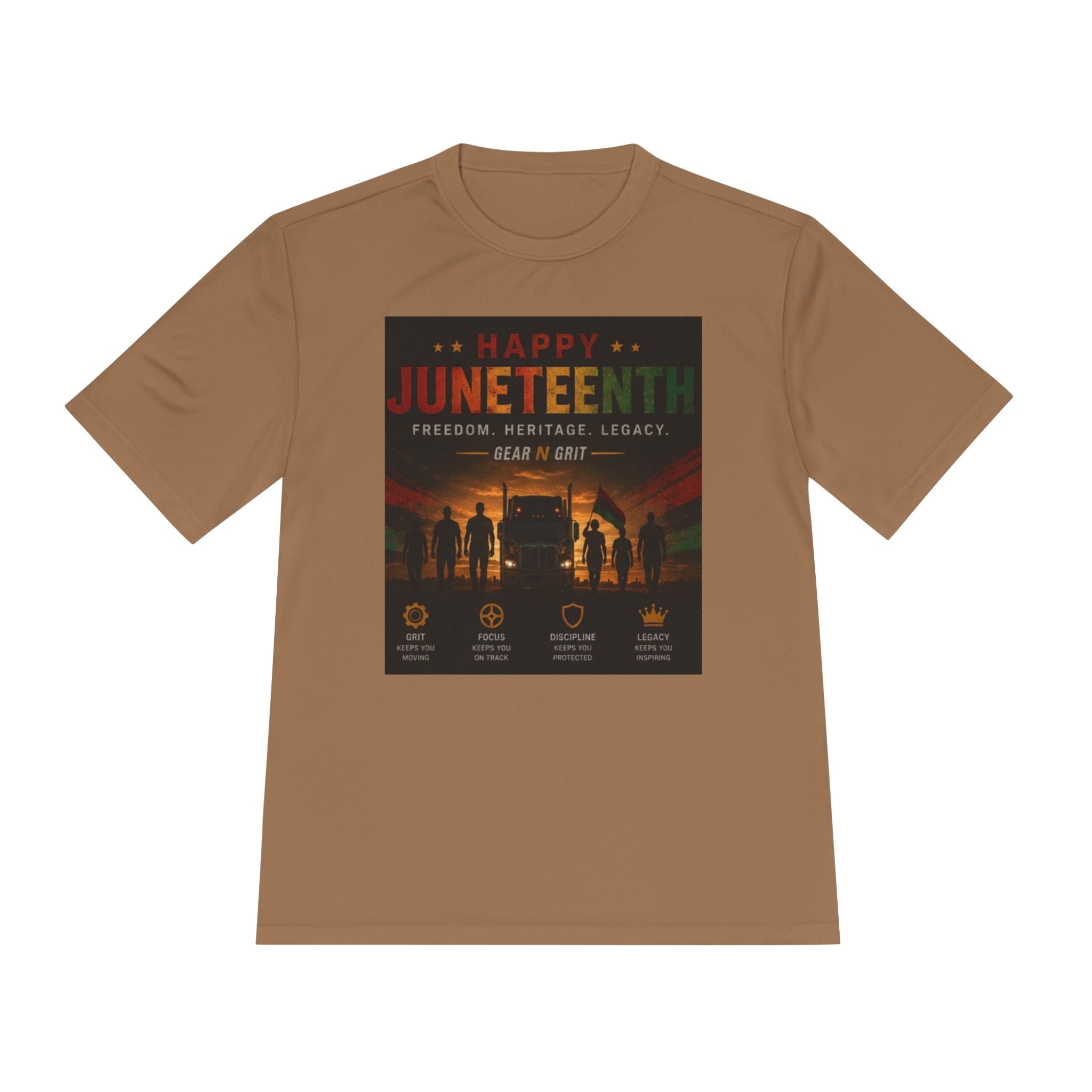 Gear & Grit Long Haul Performance Tee — Unisex Moisture-Wicking Trucker Shirt