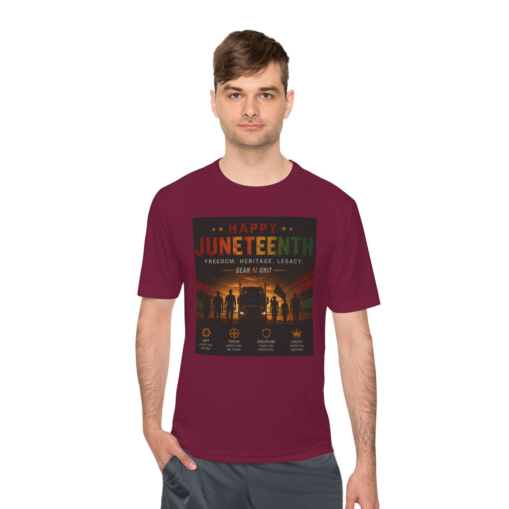Gear & Grit Long Haul Performance Tee — Unisex Moisture-Wicking Trucker Shirt