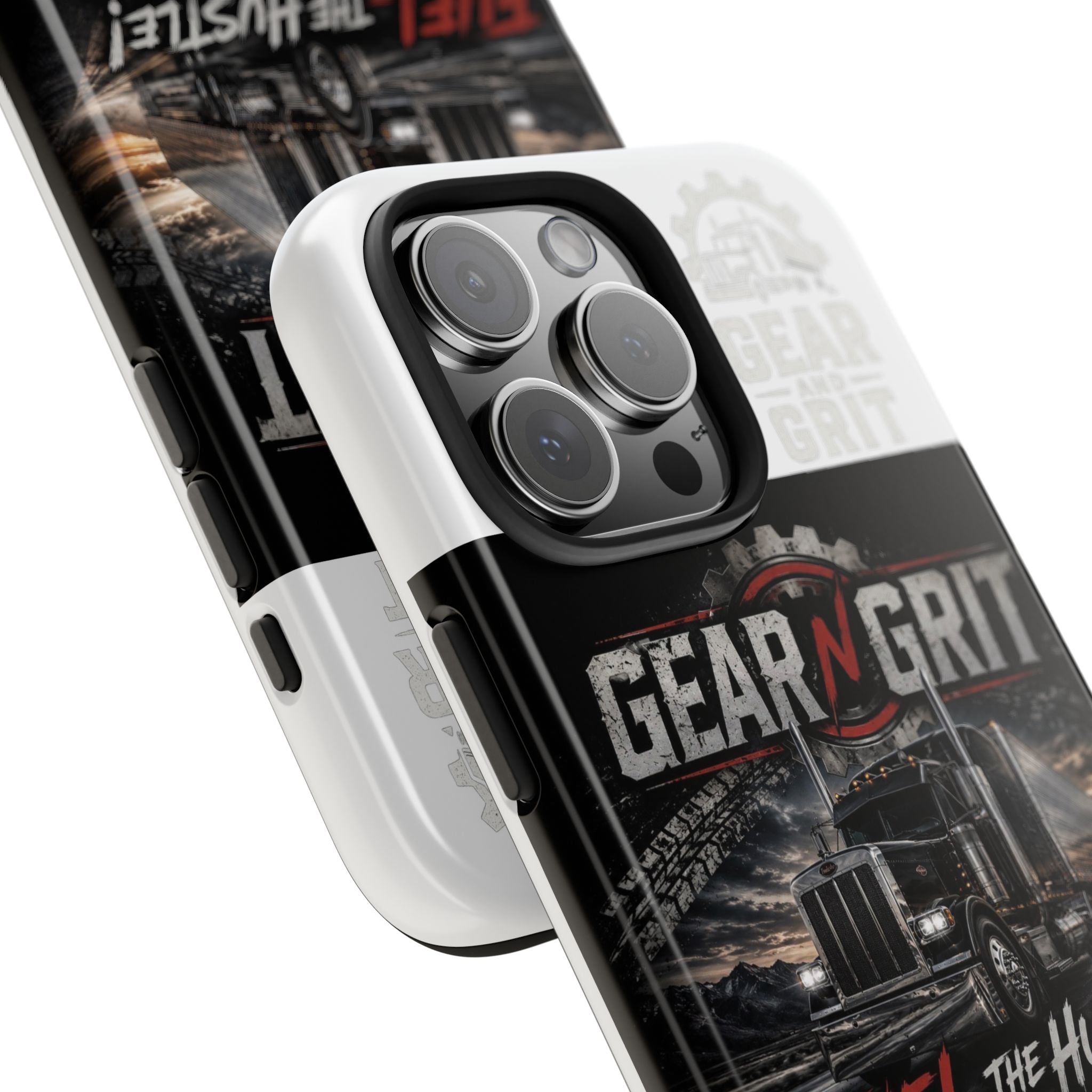 Gear N Grit Truck Driver Tough Phone Case — "Fuel the Hustle" with American Flag