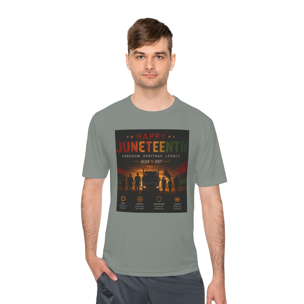 Gear & Grit Long Haul Performance Tee — Unisex Moisture-Wicking Trucker Shirt