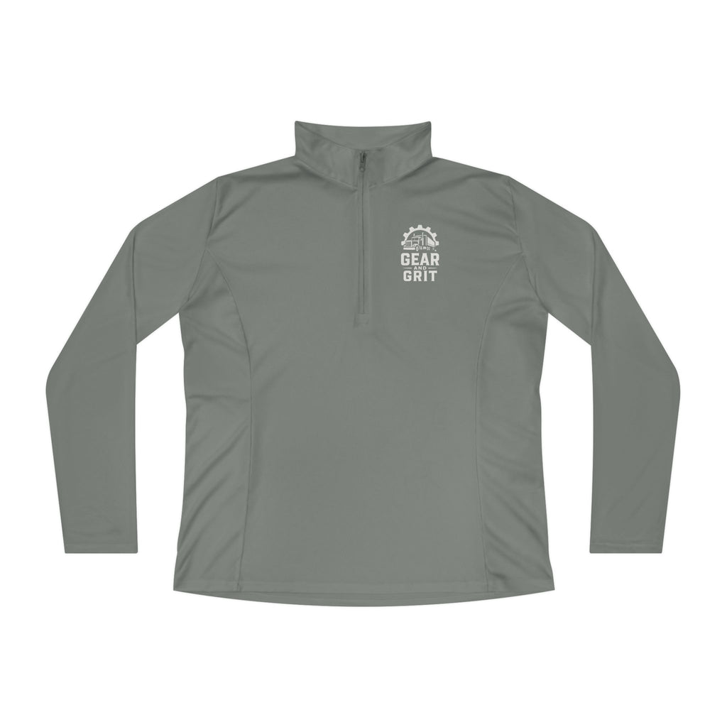 Truck-Hers Quarter-Zip Pullover – 'We Don't Follow Roads' Women's Trucking Graphic