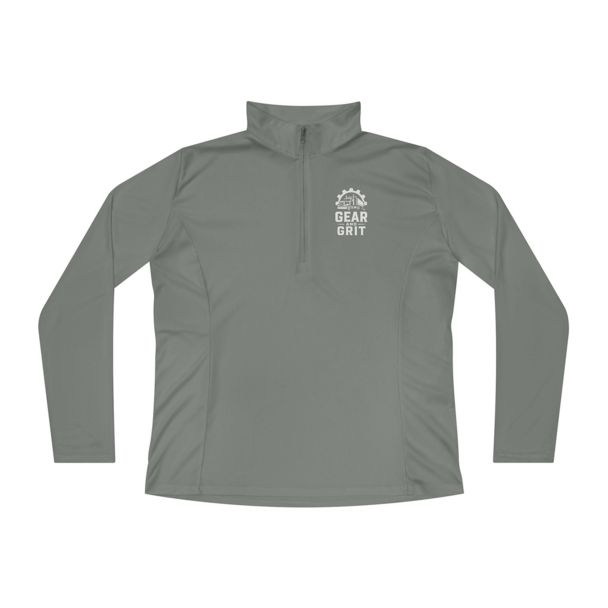 Truck-Hers Quarter-Zip Pullover – 'We Don't Follow Roads' Women's Trucking Graphic