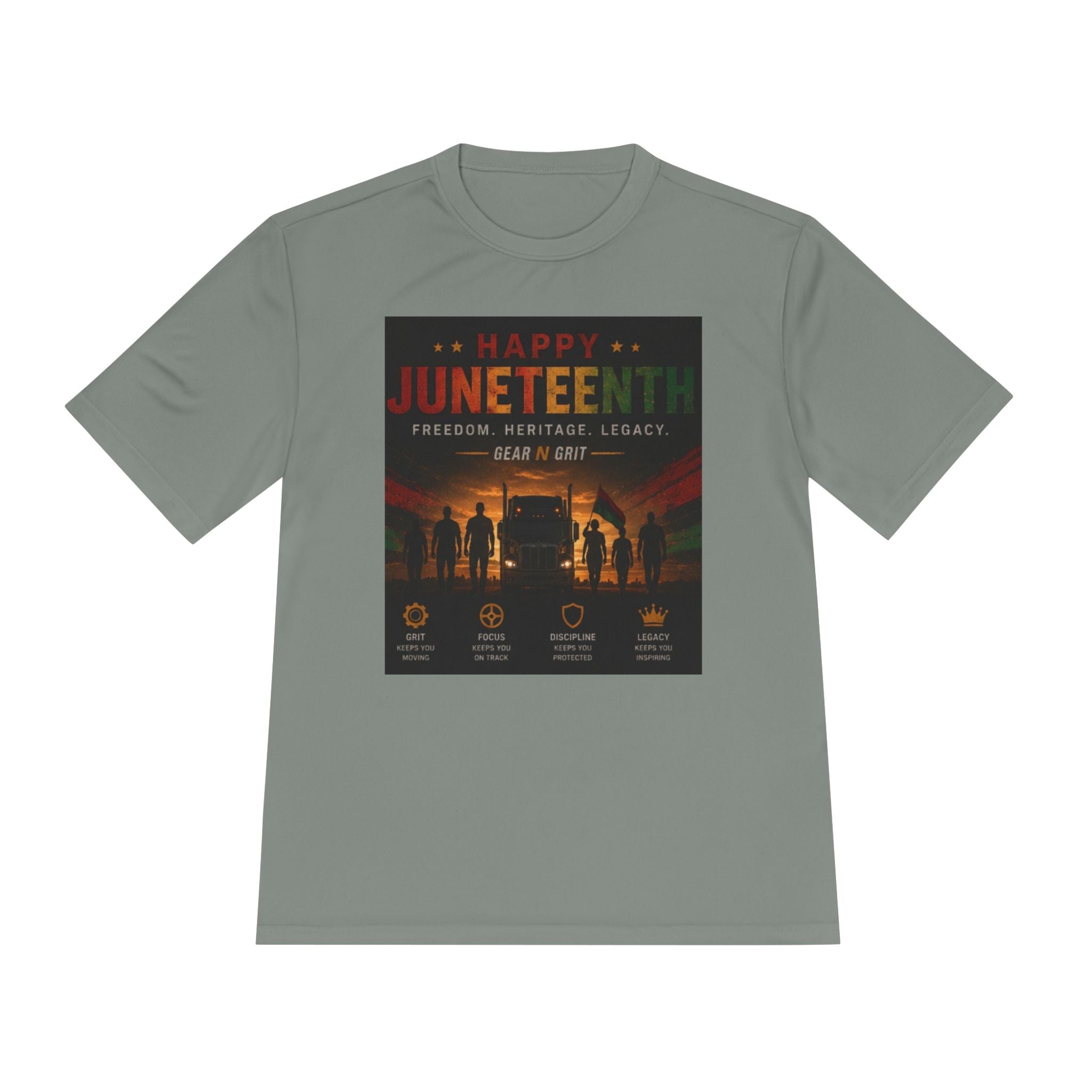 Gear & Grit Long Haul Performance Tee — Unisex Moisture-Wicking Trucker Shirt