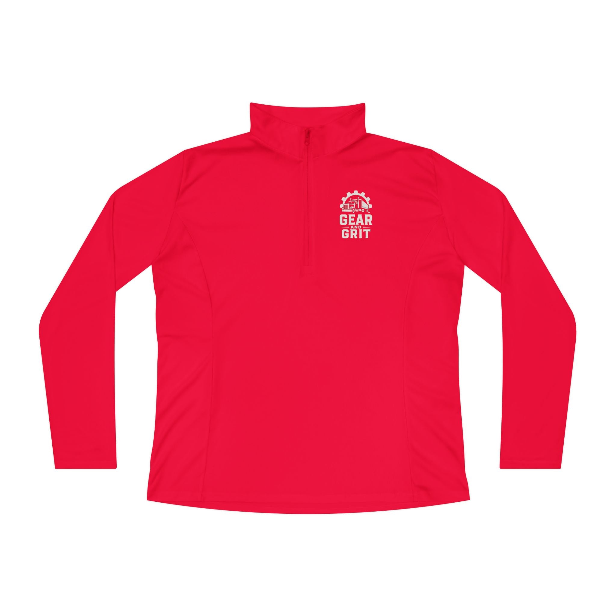 Truck-Hers Quarter-Zip Pullover – 'We Don't Follow Roads' Women's Trucking Graphic