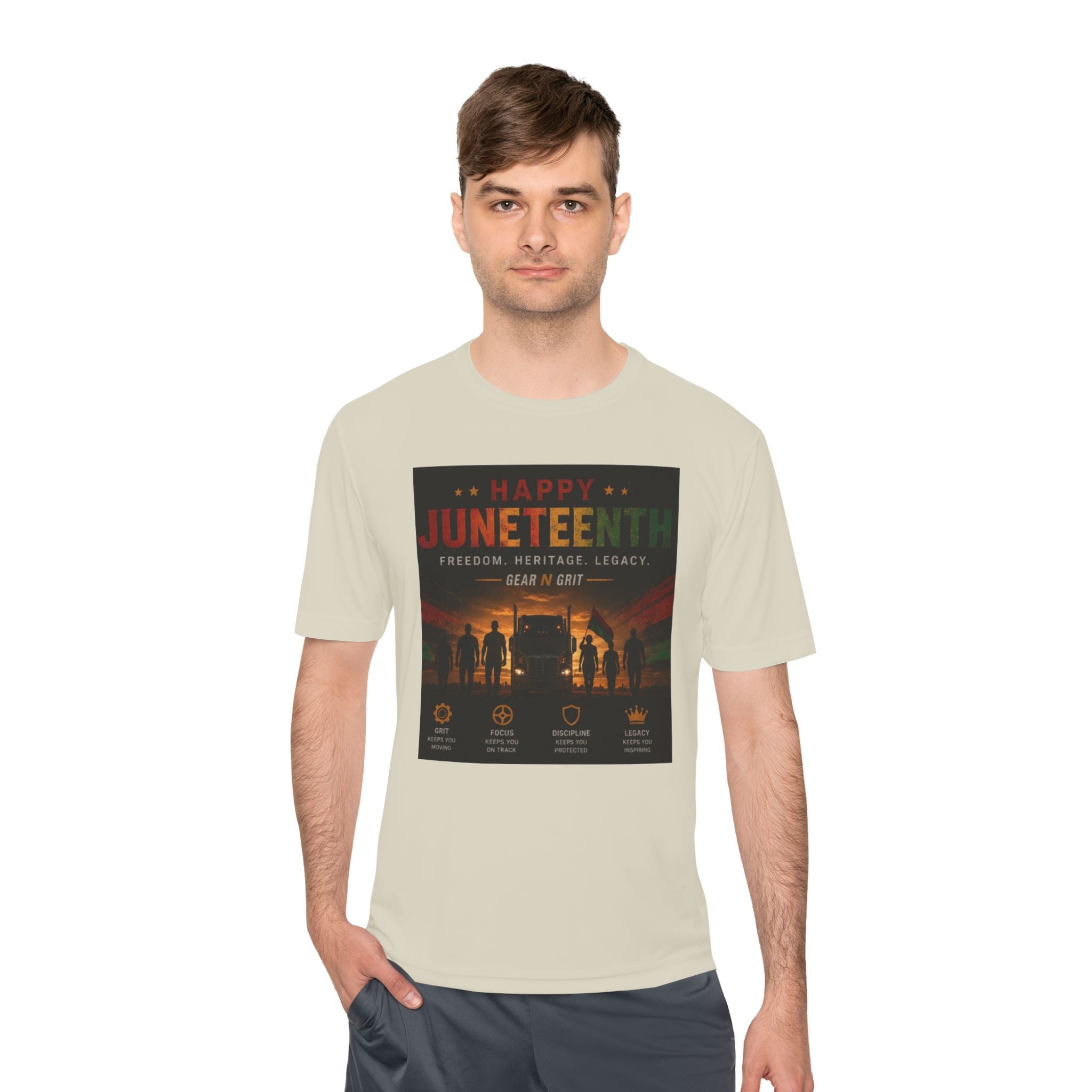 Gear & Grit Long Haul Performance Tee — Unisex Moisture-Wicking Trucker Shirt