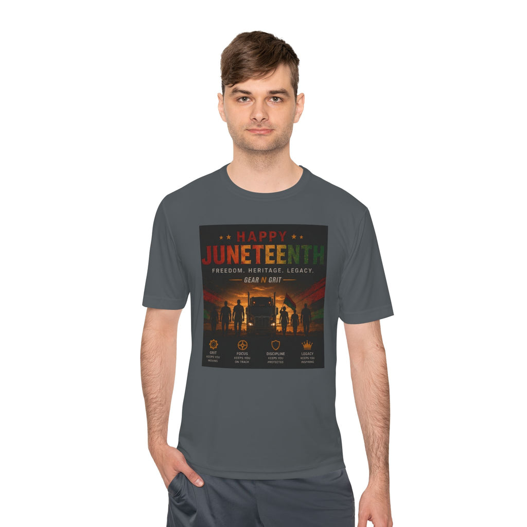 Gear & Grit Long Haul Performance Tee — Unisex Moisture-Wicking Trucker Shirt