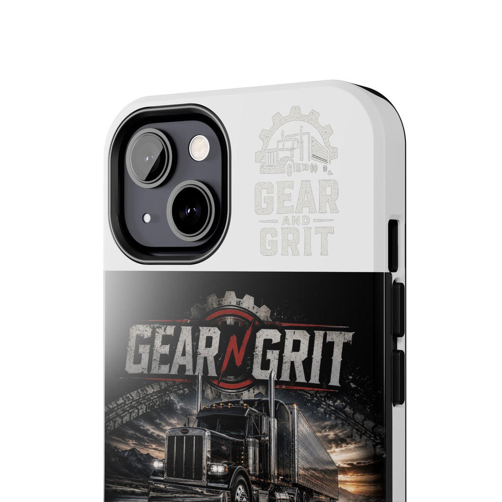 Gear N Grit Truck Driver Tough Phone Case — "Fuel the Hustle" with American Flag