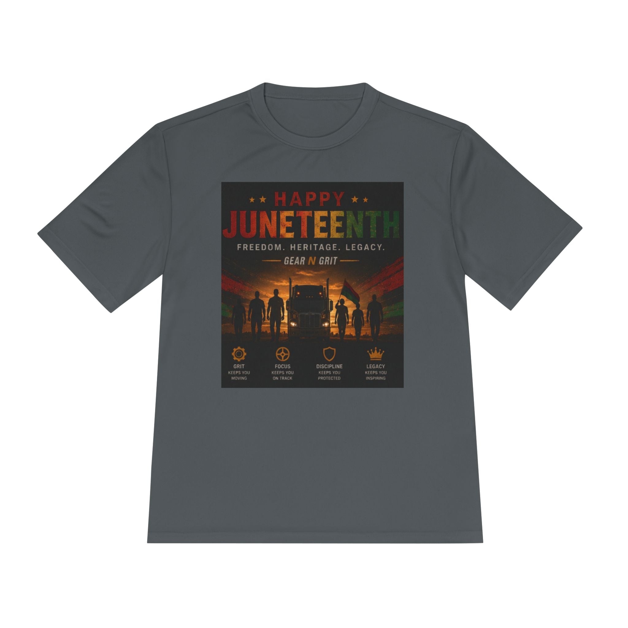 Gear & Grit Long Haul Performance Tee — Unisex Moisture-Wicking Trucker Shirt