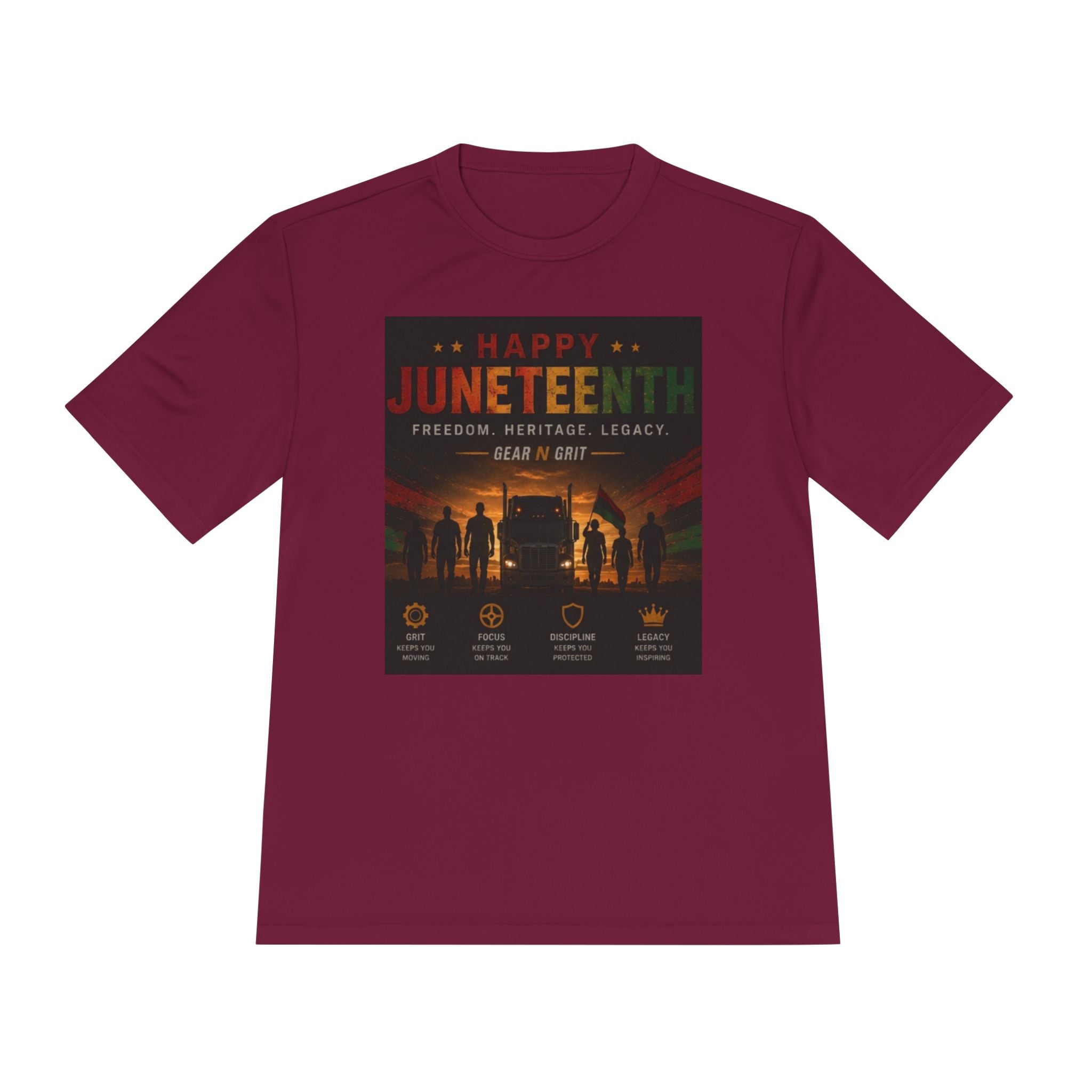 Gear & Grit Long Haul Performance Tee — Unisex Moisture-Wicking Trucker Shirt