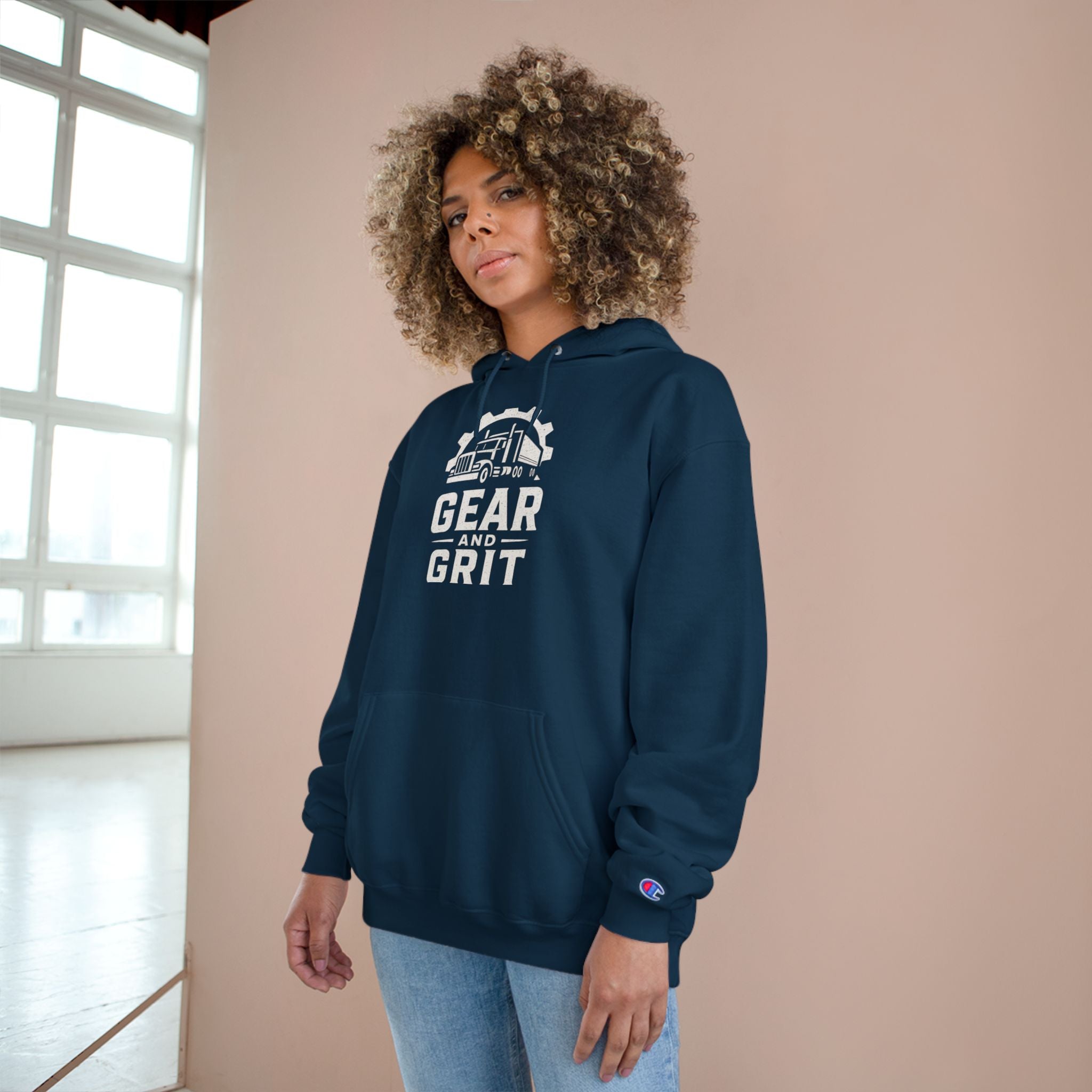 Steel Nerves with a Diesel Heart Hoodie — Champion Hoodie