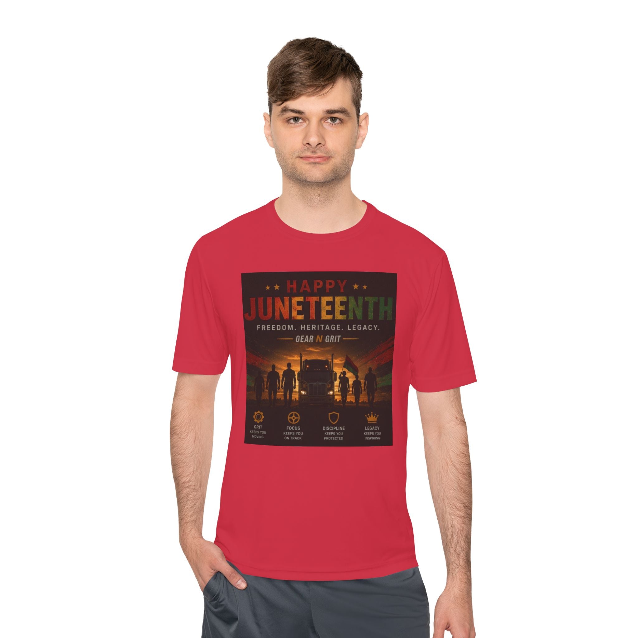 Gear & Grit Long Haul Performance Tee — Unisex Moisture-Wicking Trucker Shirt