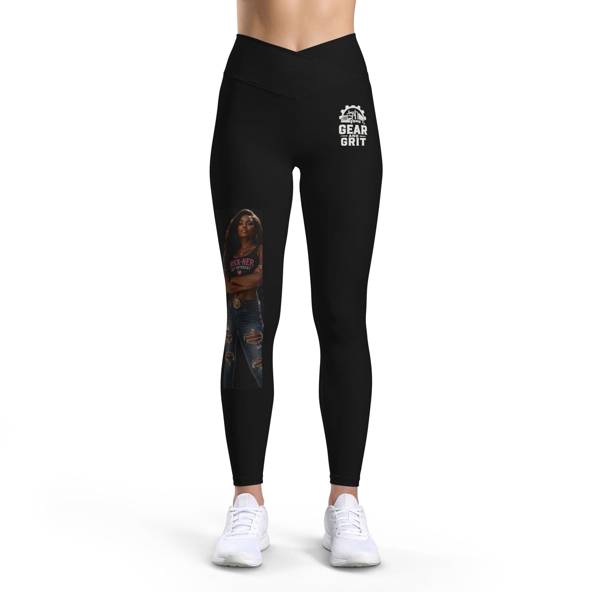 Stay Gold High-Waist Yoga Leggings — Women's Luxe Graphic Leggings