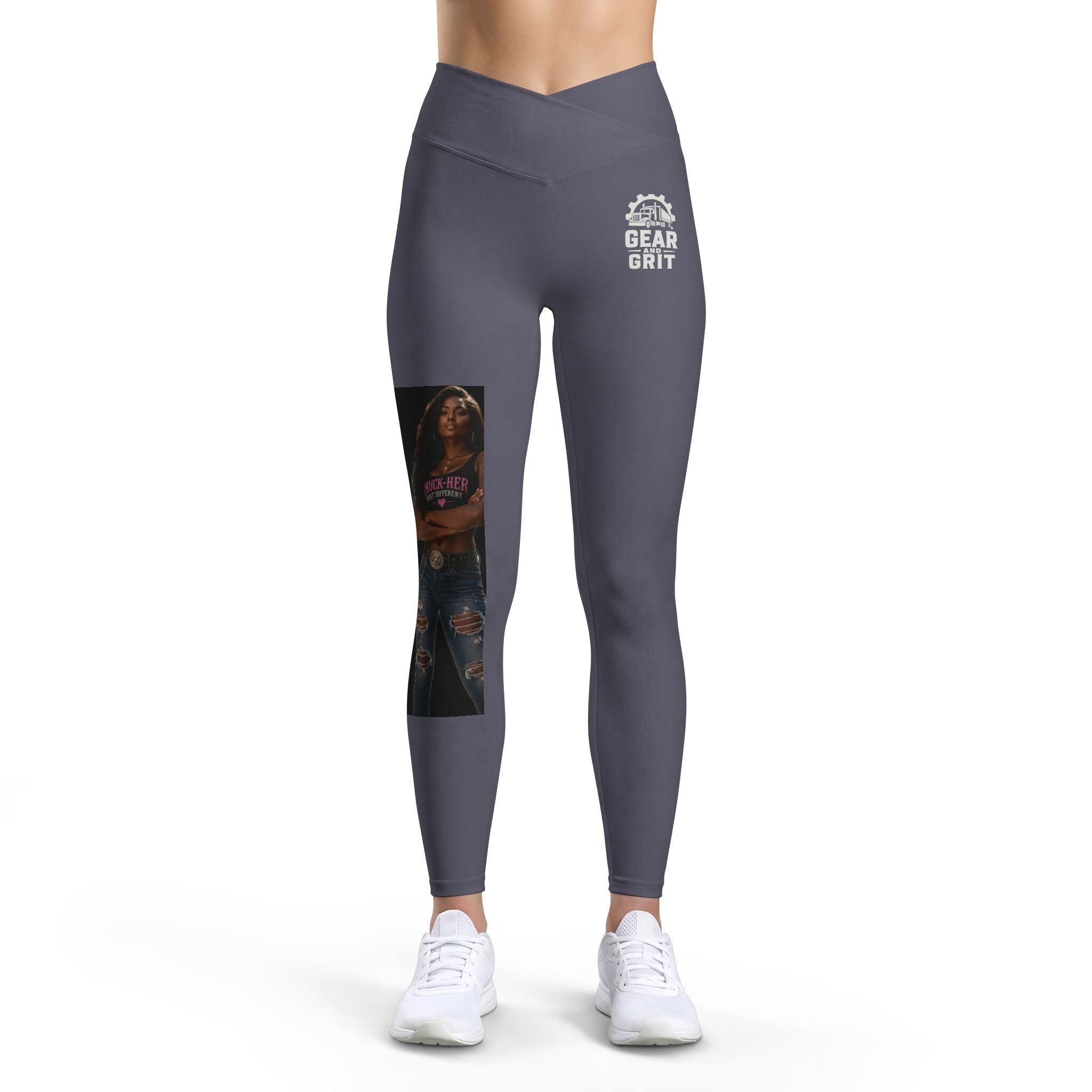 Stay Gold High-Waist Yoga Leggings — Women's Luxe Graphic Leggings