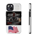 Gear N Grit Truck Driver Tough Phone Case — "Fuel the Hustle" with American Flag
